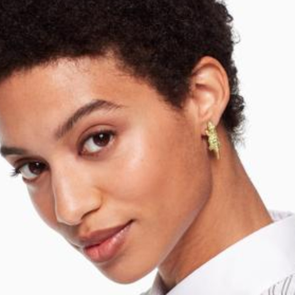 Swamped Pave Alligator Earrings - Picture 3 of 4